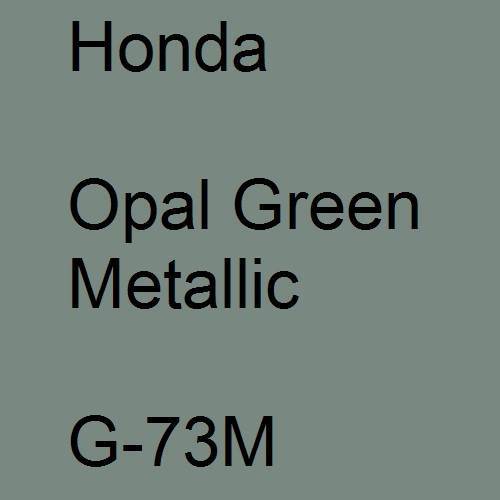 Honda, Opal Green Metallic, G-73M.